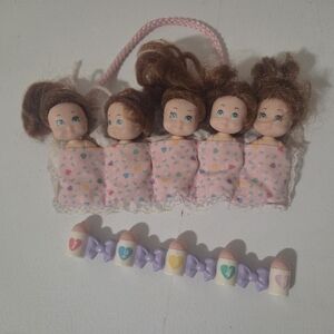 Tyco 1989 Quints Dolls: Brunette 1-5